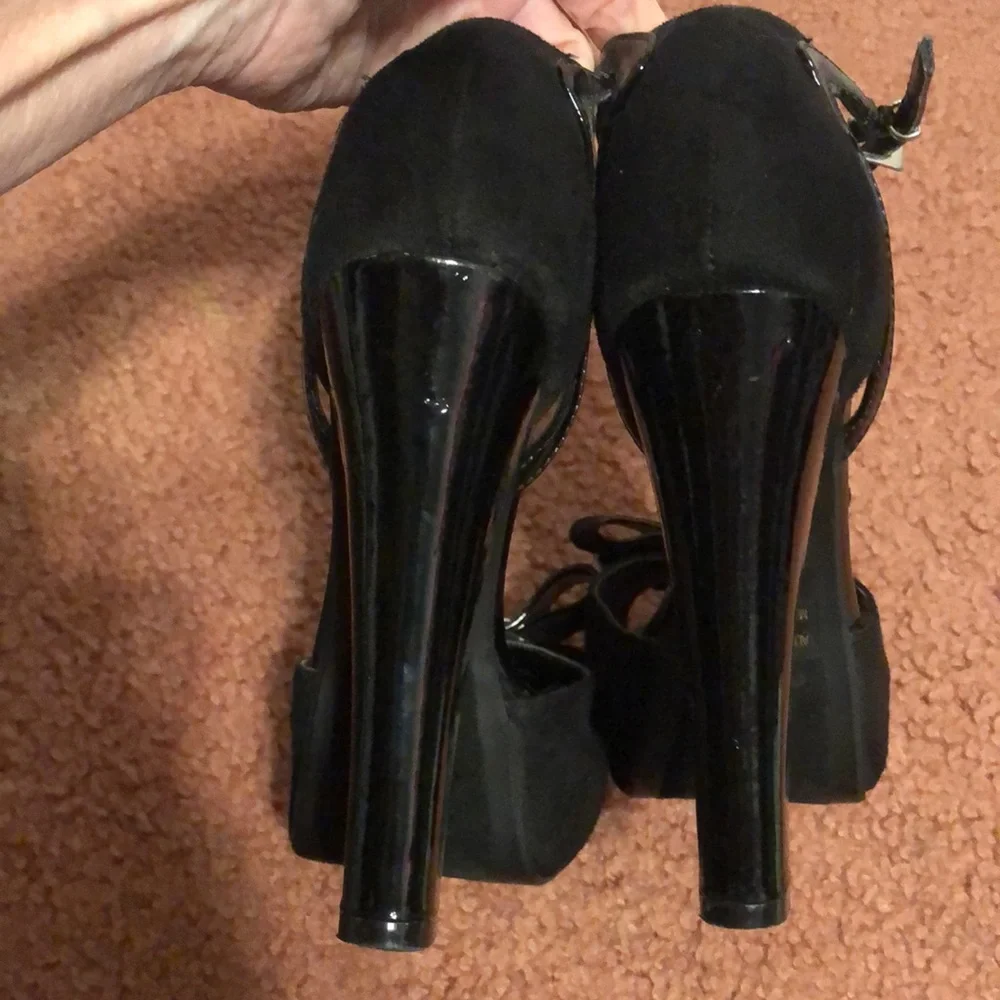 Charlotte Russe Velvet Bow Tie Heels